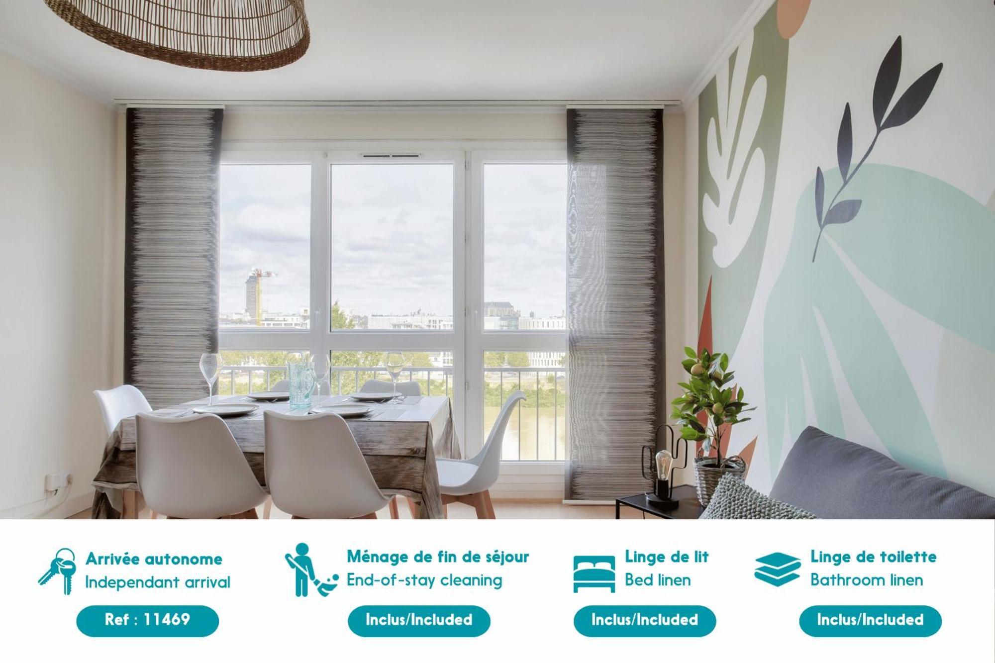 Escapade Sur L'Ile De Nantes Avec Vue Sur La Loire Apartment Luaran gambar